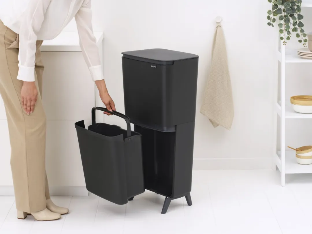 Brabantia SortUp Hi Prullenbak 45L - 3 Vakken Dark Grey