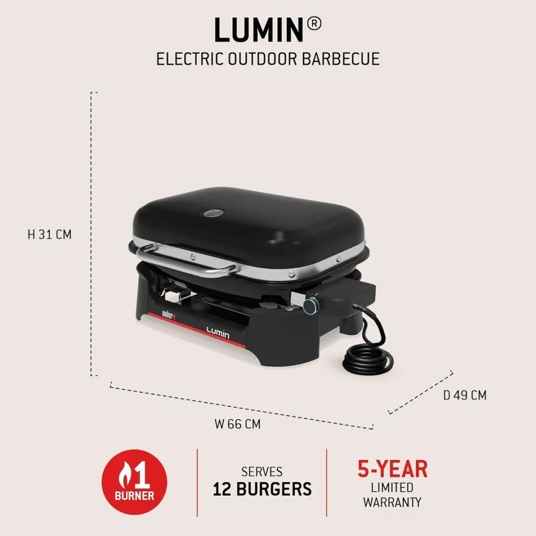 Weber Lumin Pro Elektrische BBQ Grill 2200W