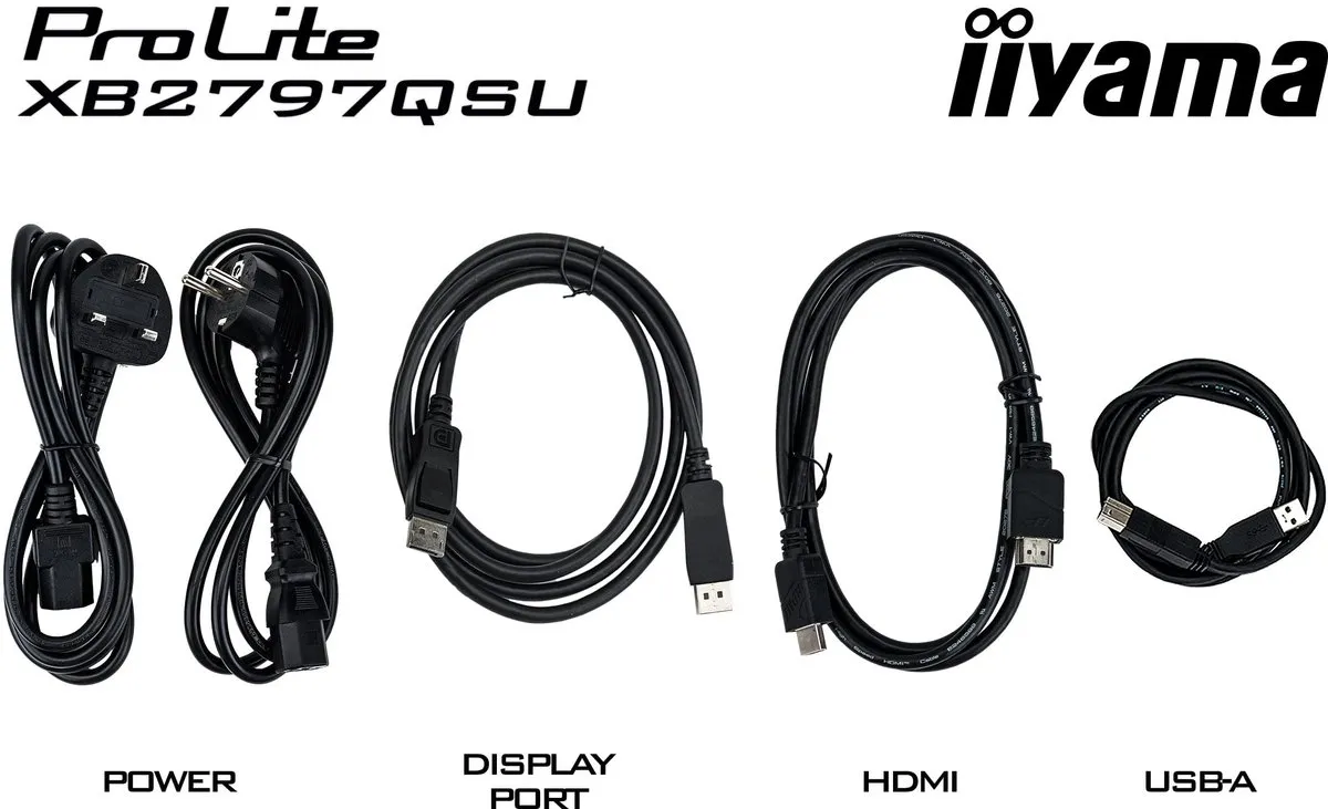 iiyama ProLite XB2797QSU-B1 Monitor 27" QHD IPS - USB-Hub 4x