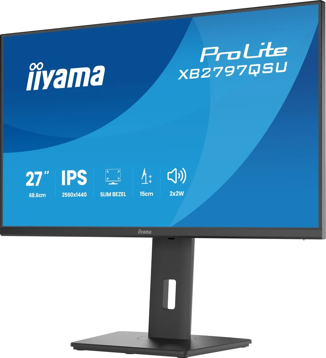 iiyama ProLite XB2797QSU-B1 Monitor 27" QHD IPS - USB-Hub 4x