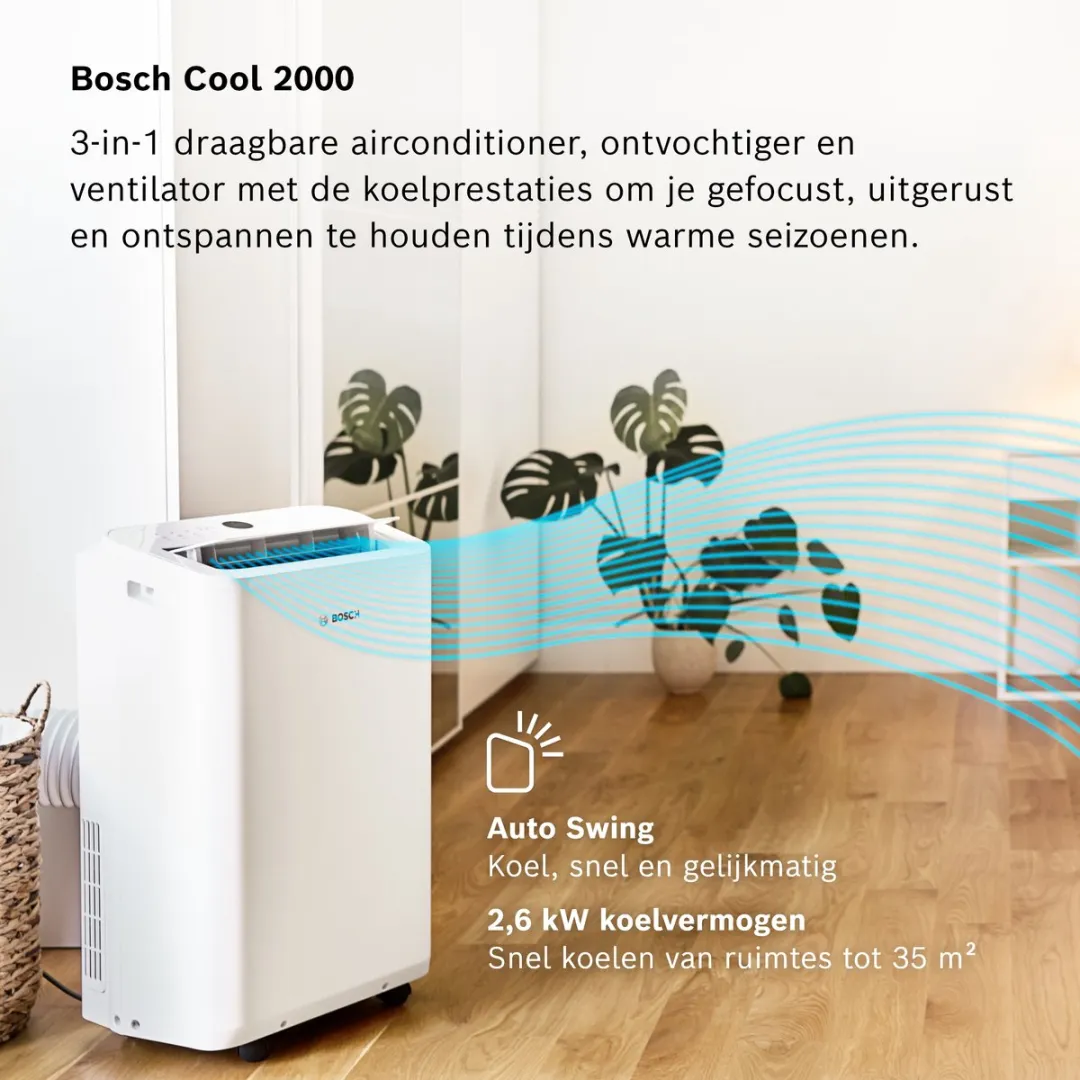 Bosch Cool 2000 Mobiele Airco 2,6 kW - 35m² - afbeelding 6 van 6