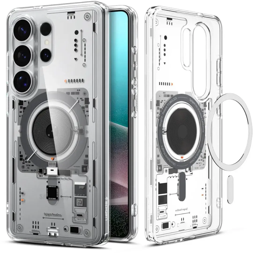 Spigen Neo One Magfit ACS11206 Hoes - Samsung Galaxy S22 Ultra - Transparant