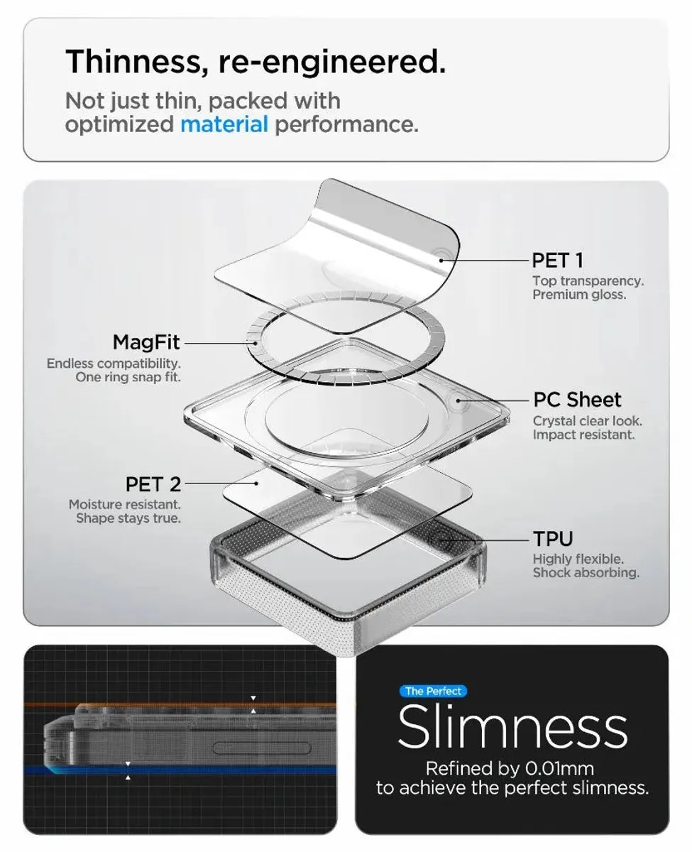 Spigen Neo One Magfit ACS11206 Hoes - Samsung Galaxy S22 Ultra - Transparant