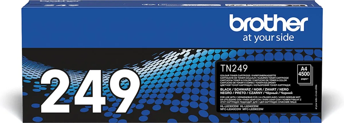 Brother TN-249BK Tonercartridge - 4.000 Pagina's - Zwart