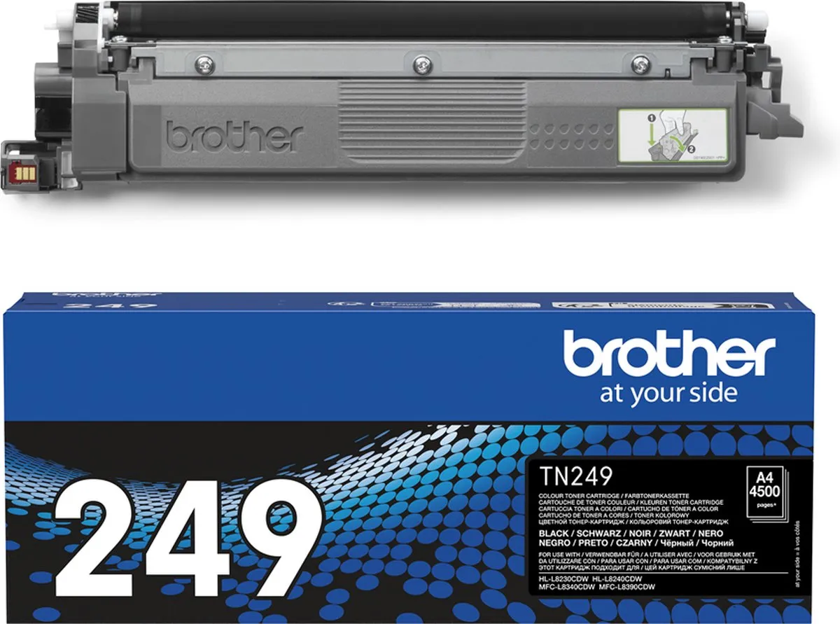 Brother TN-249BK Tonercartridge - 4.000 Pagina's - Zwart