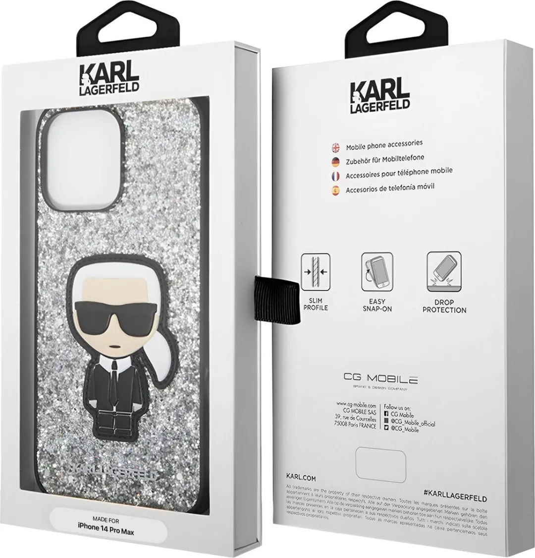 Karl Lagerfeld Hoesje iPhone 14 Pro Max H7426 - Zilver
