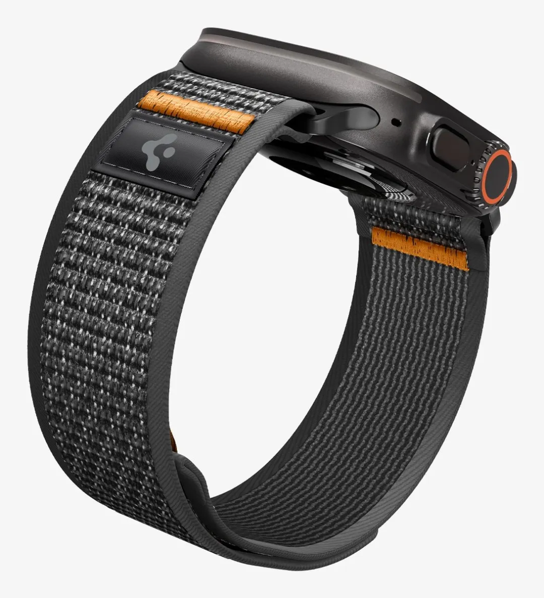 Spigen Athlex Air 2 Active Band - Apple Watch 44-49mm - Zwart-Oranje