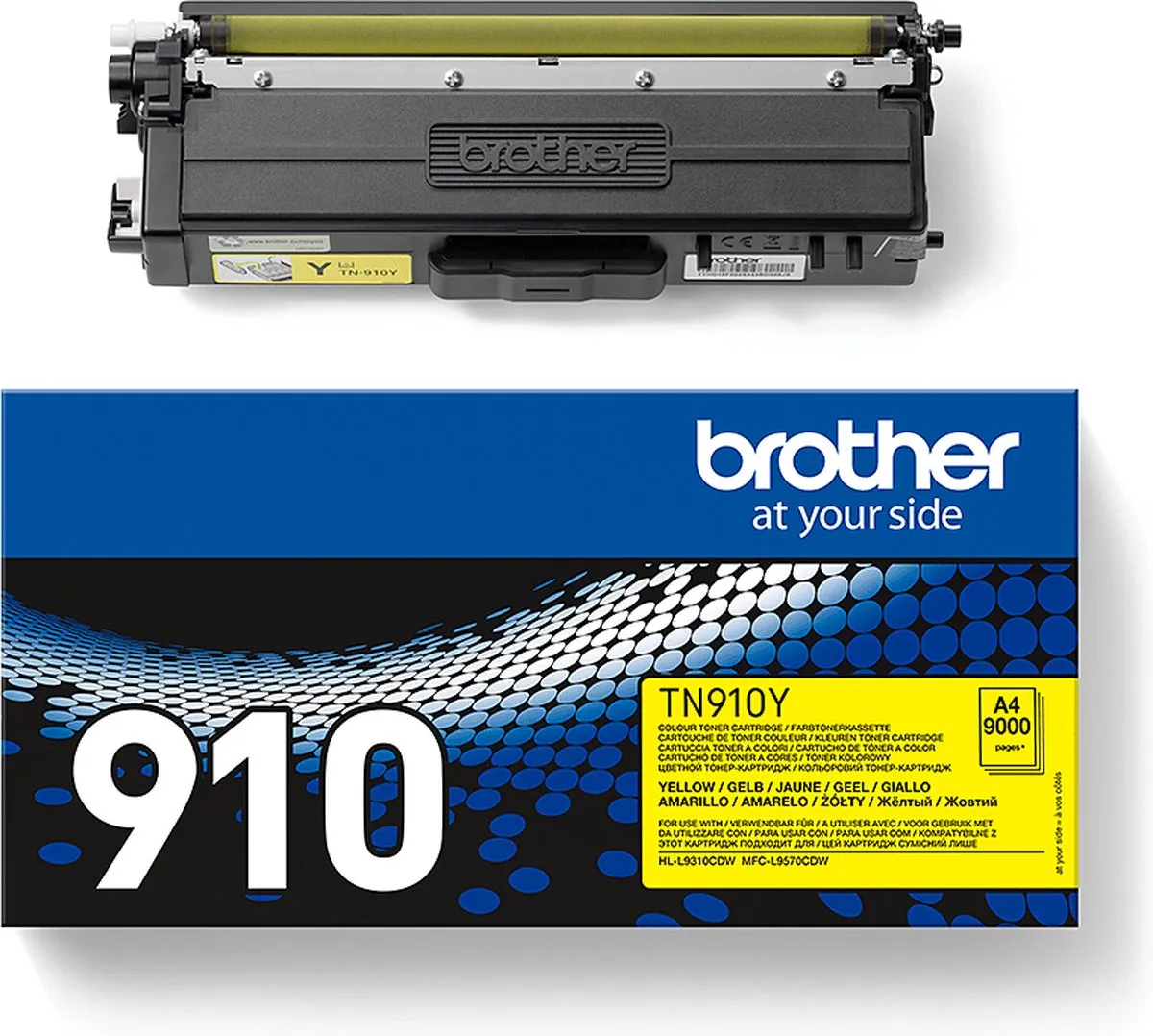 Brother TN-910Y Toner - Geel - 36.000 pagina's