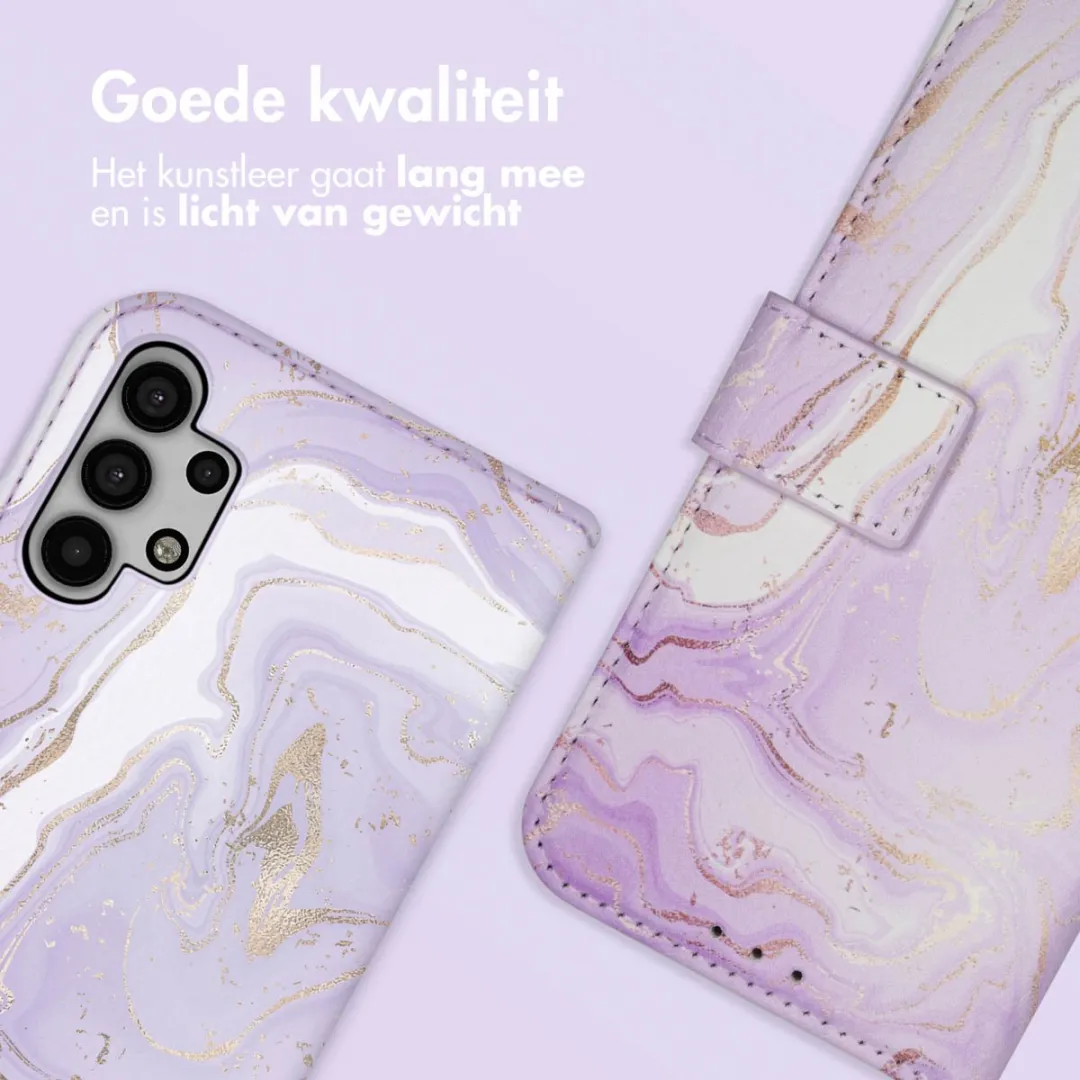 Imoshion Galaxy A32 5G Hoesje Purple Marble - 3 Pasjes