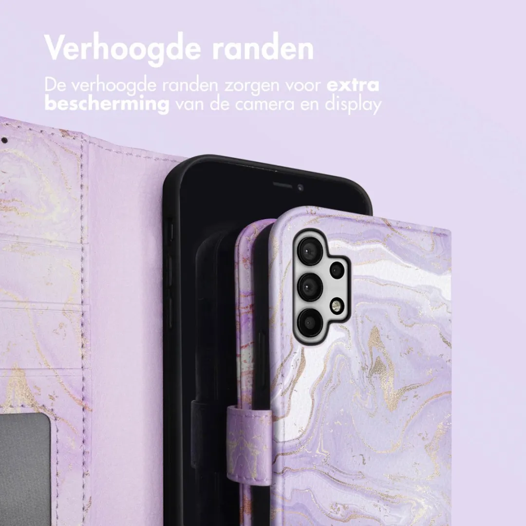 Imoshion Galaxy A32 5G Hoesje Purple Marble - 3 Pasjes