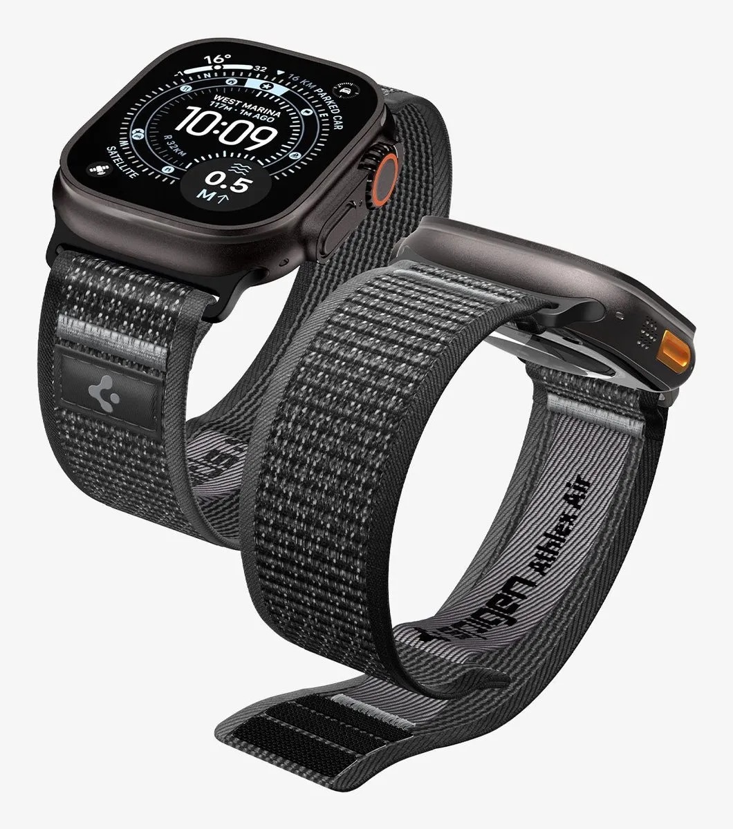 Spigen Athlex Air 2 Active Band - Apple Watch 44-49mm - Zwartgrijs