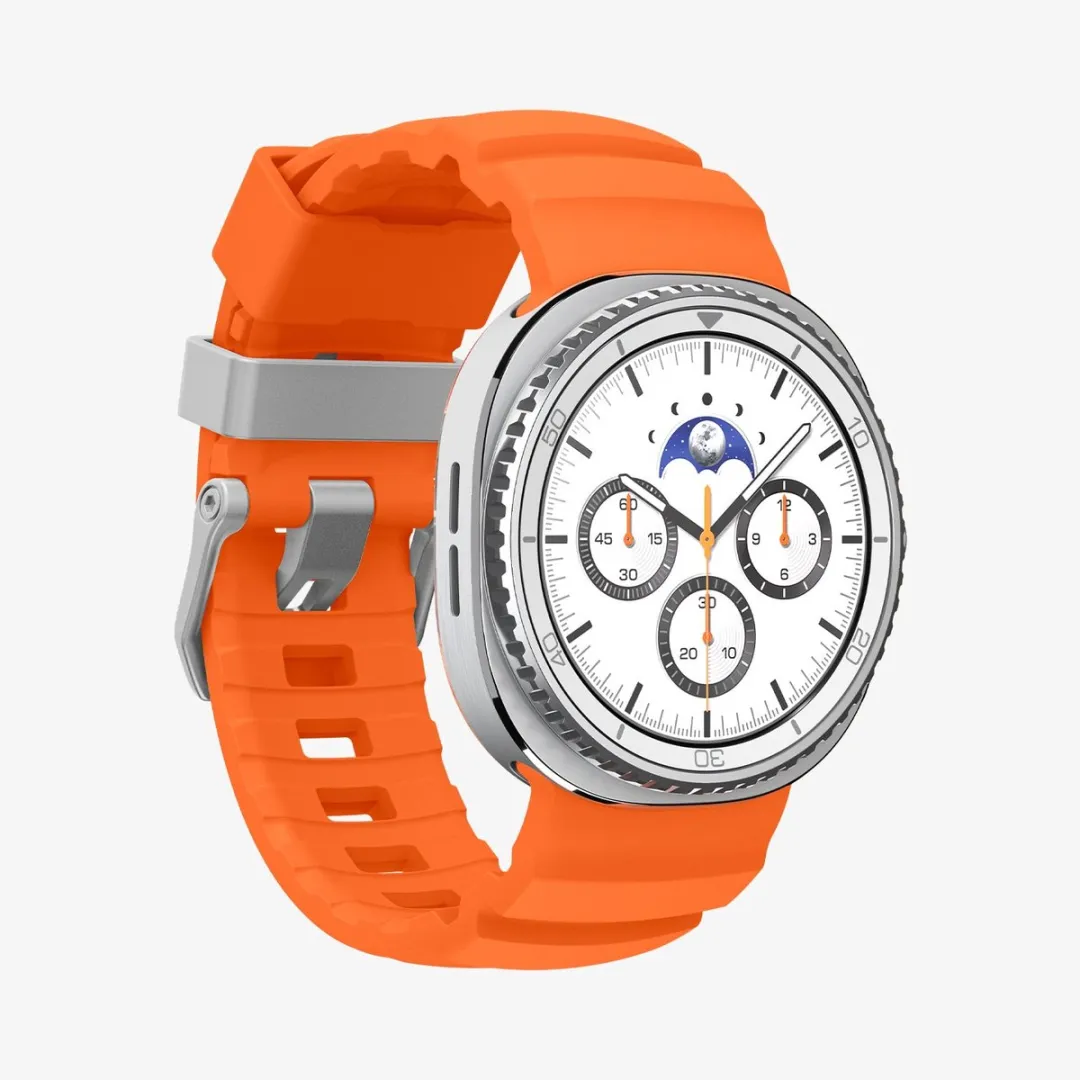Spigen Siliconen Bandje Oranje - Universeel 40/44/46mm - afbeelding 6 van 6