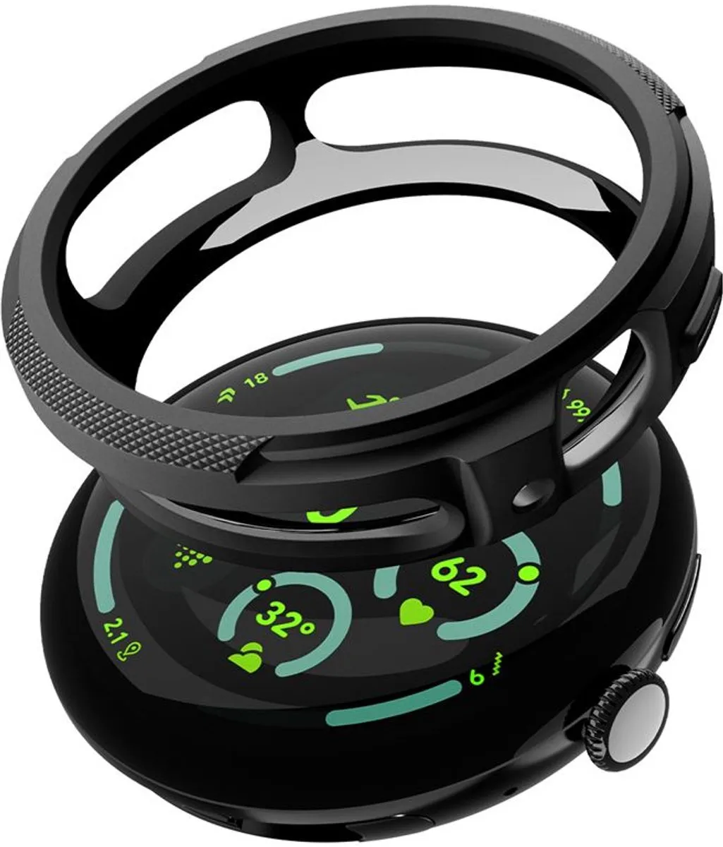 Spigen Liquid Air + Stand Matzwart - Google Pixel Watch 4 41mm