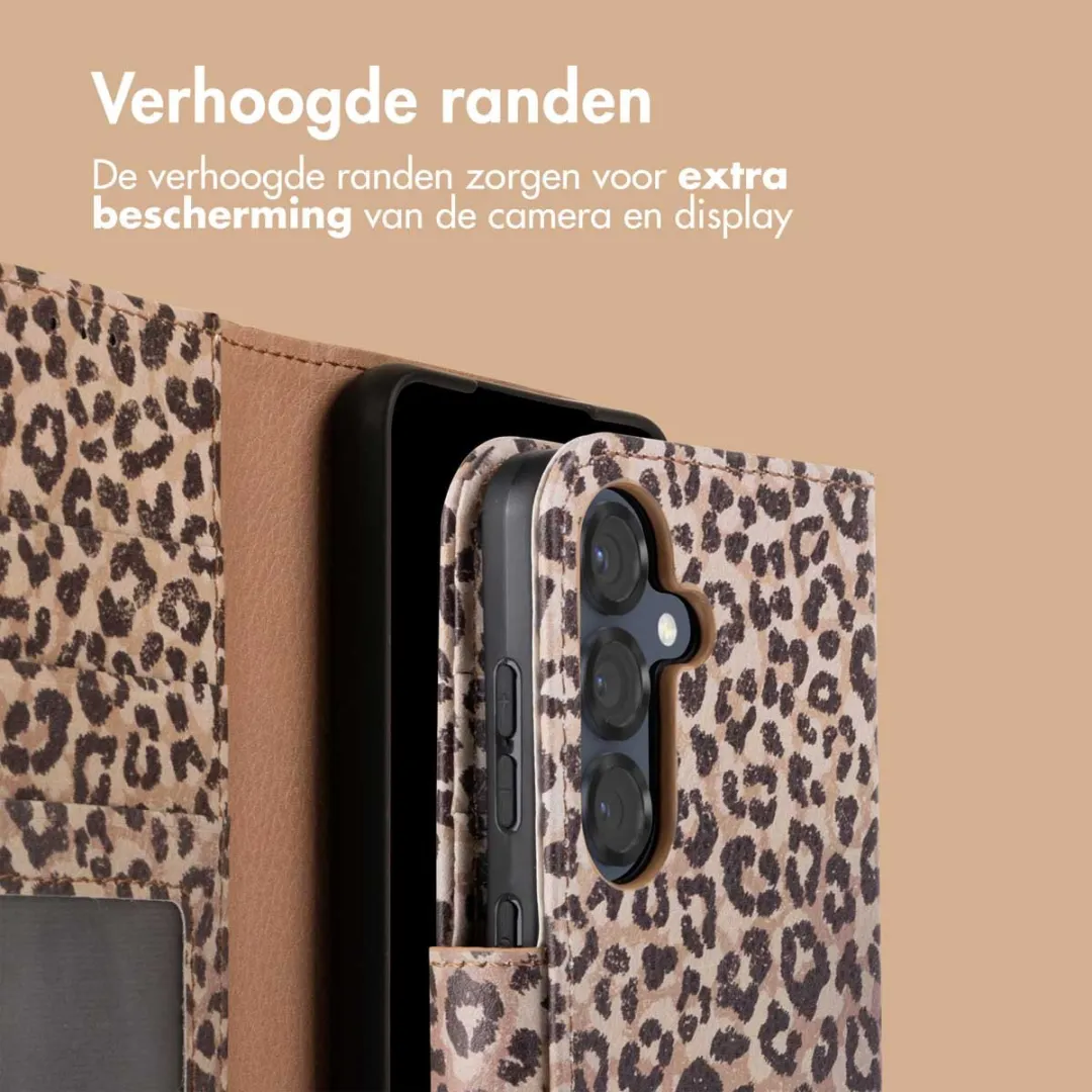 Imoshion Hoesje Samsung Galaxy S25 - 3 Pasjes - Leopard Mood