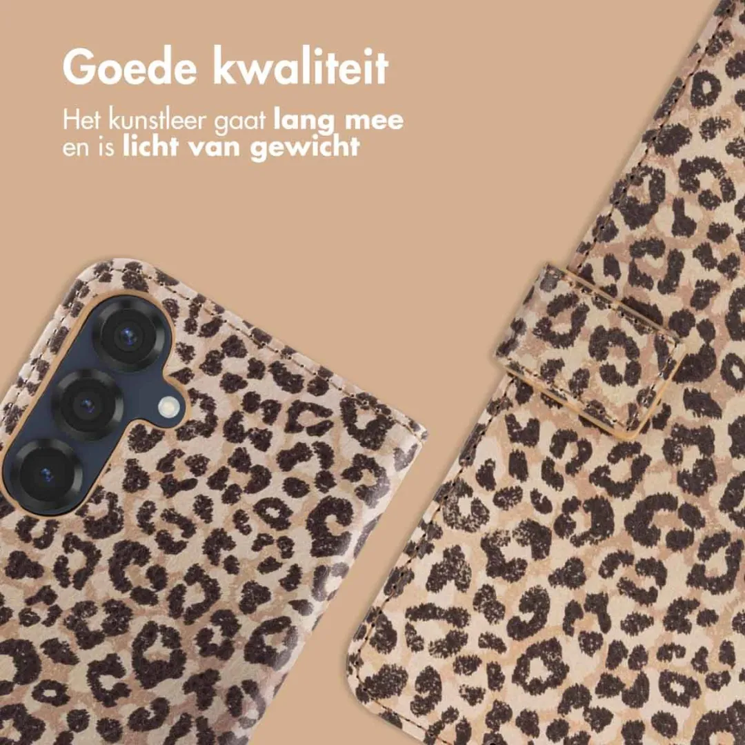 Imoshion Hoesje Samsung Galaxy S25 - 3 Pasjes - Leopard Mood