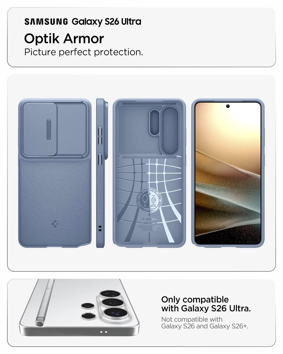 Spigen Optik Armor Hoesje - Samsung Galaxy S26 Ultra - Transparent