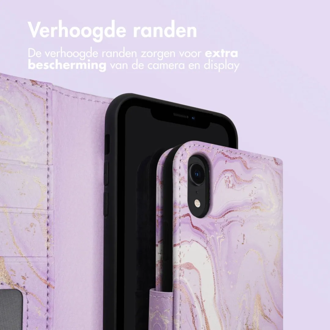 Imoshion Hoesje iPhone XR Purple Marble - 3 Pasjes