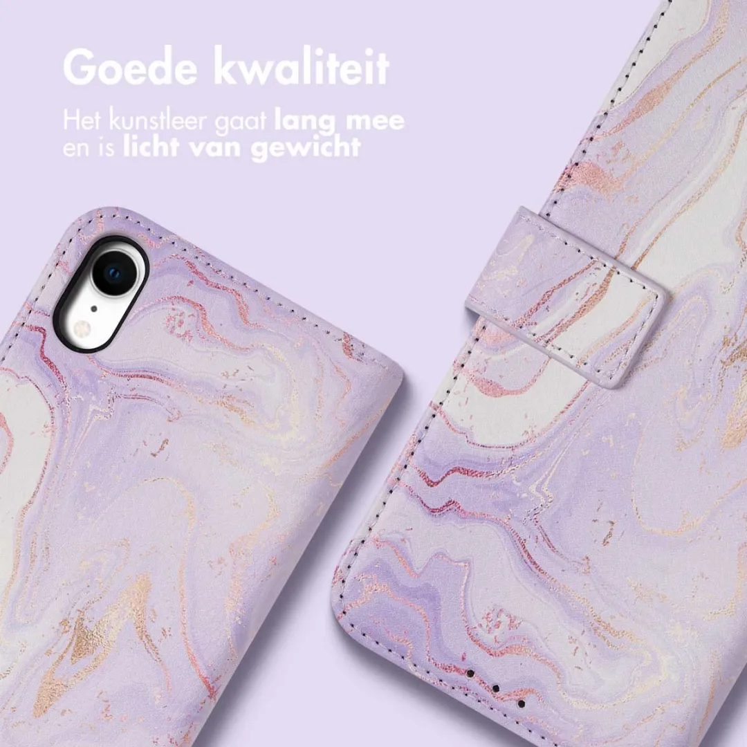 Imoshion Hoesje iPhone XR Purple Marble - 3 Pasjes