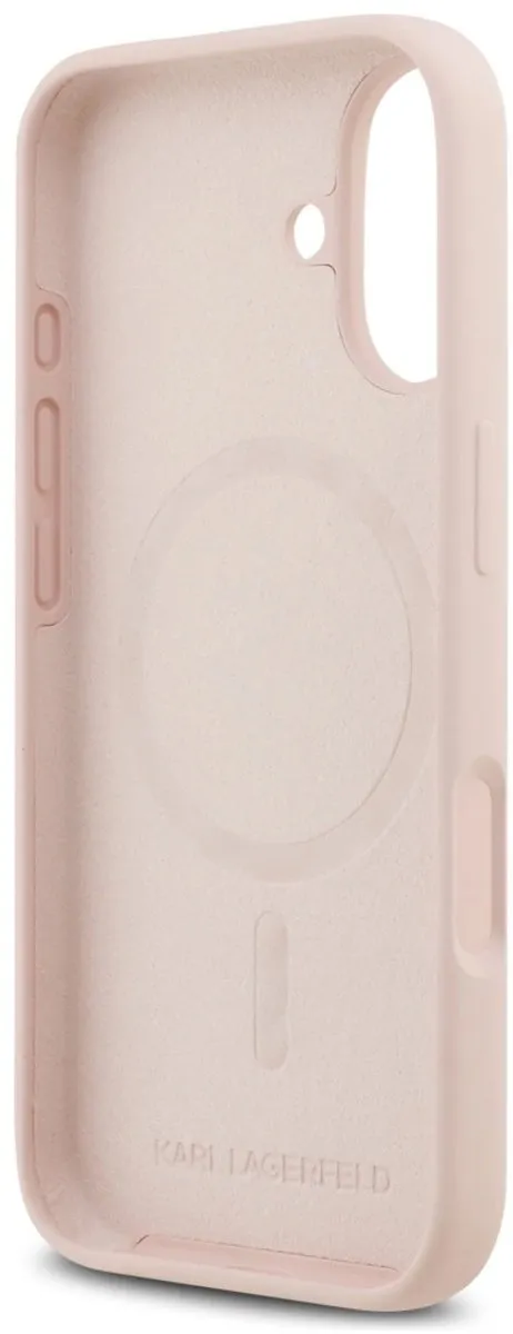Karl Lagerfeld Silicone Karl&Choupette Ring Magsafe Case - iPhone 17 - Zwart