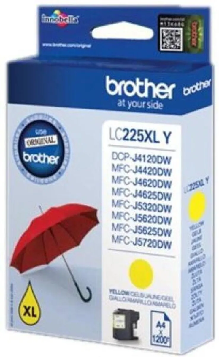 Brother LC225XLY Compatibele Inktcartridge - Geel