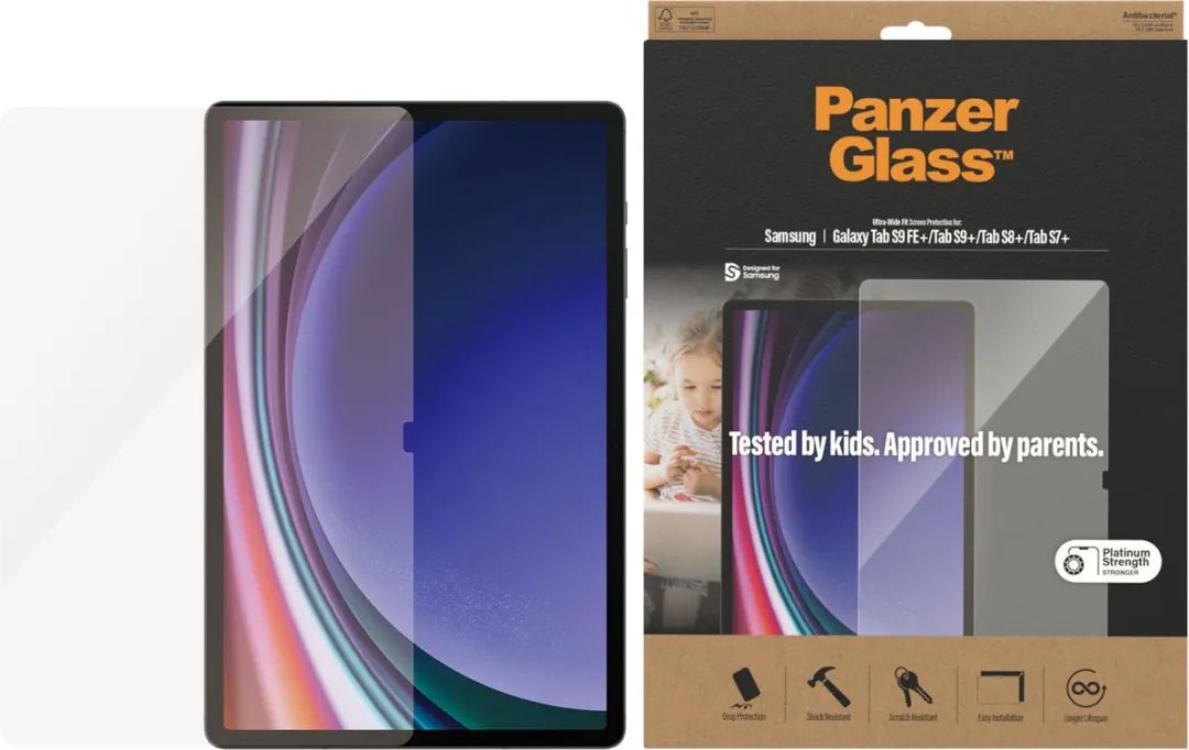 PanzerGlass PZ-7242 Glazen Screenprotector - Samsung Galaxy Tab S7+ - Transparant