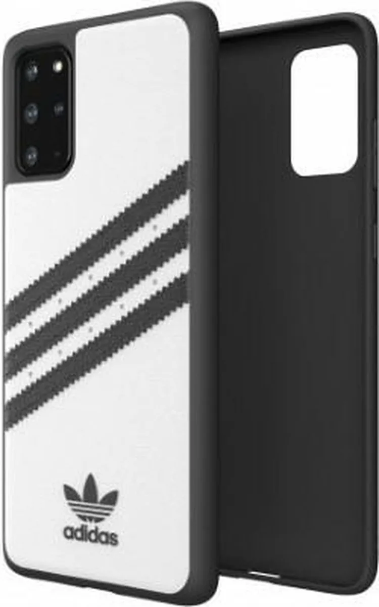 adidas Originals Moulded PU Serie Backcover - Samsung Galaxy S20 Plus - Zwart/Wit