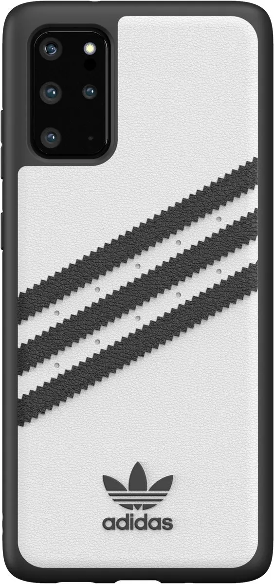 adidas Originals Moulded PU Serie Backcover - Samsung Galaxy S20 Plus - Zwart/Wit