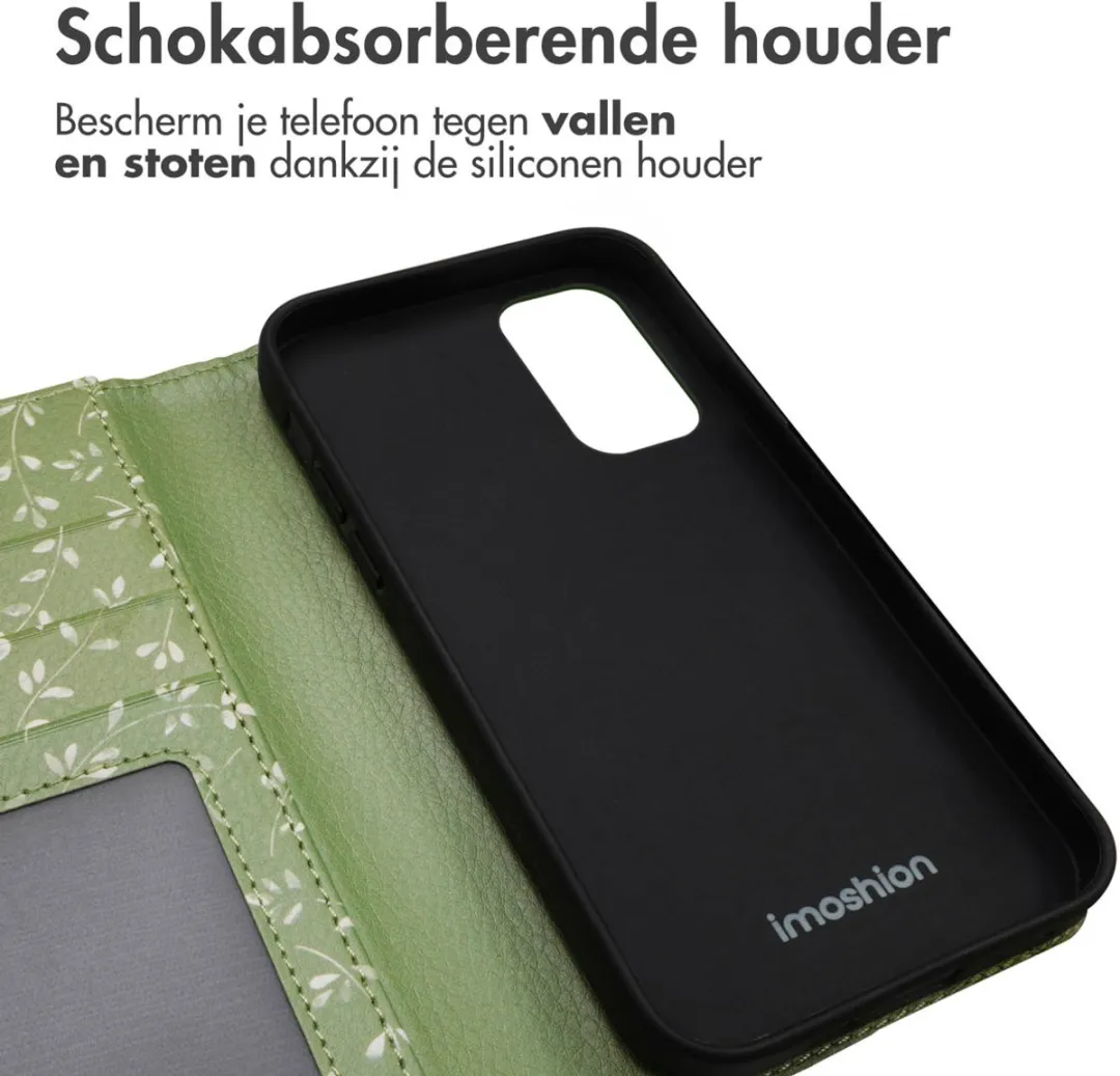 Imoshion Samsung Galaxy A33 Hoesje Green Flowers - 3 Pasjes