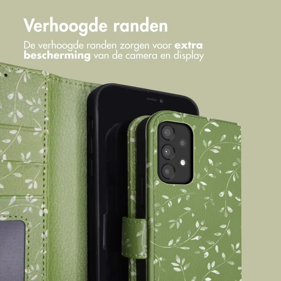 Imoshion Samsung Galaxy A33 Hoesje Green Flowers - 3 Pasjes - afbeelding 6 van 6