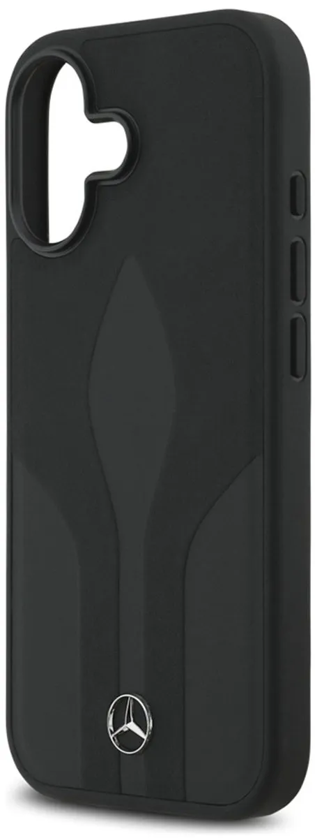 Mercedes-Benz Backcase Hoesje iPhone 17 - Effen Zwart - Leer - afbeelding 4 van 6