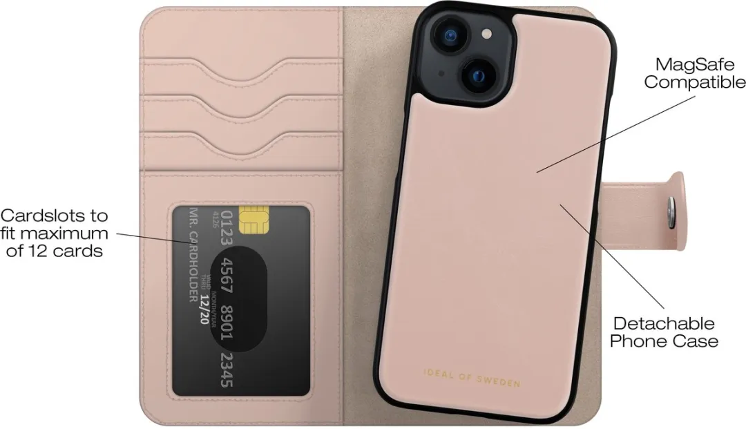 iDeal of Sweden Magnet Wallet+ Bookcase iPhone 13/14/16e - Roze