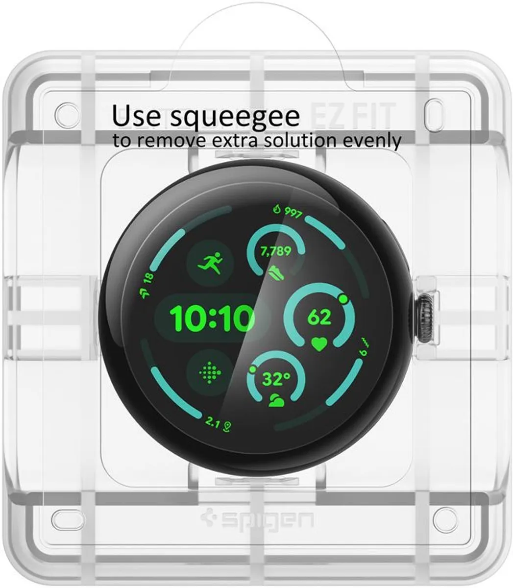 Spigen Eliteshield Ez Fit 2-Pack - Google Pixel Watch 4/3 - Transparent - afbeelding 6 van 6