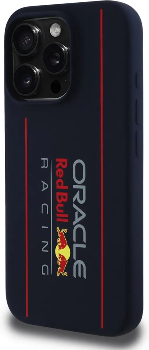 Red Bull Racing iPhone 15 Pro Max Hoesje - Donkerblauw Vertical Logo