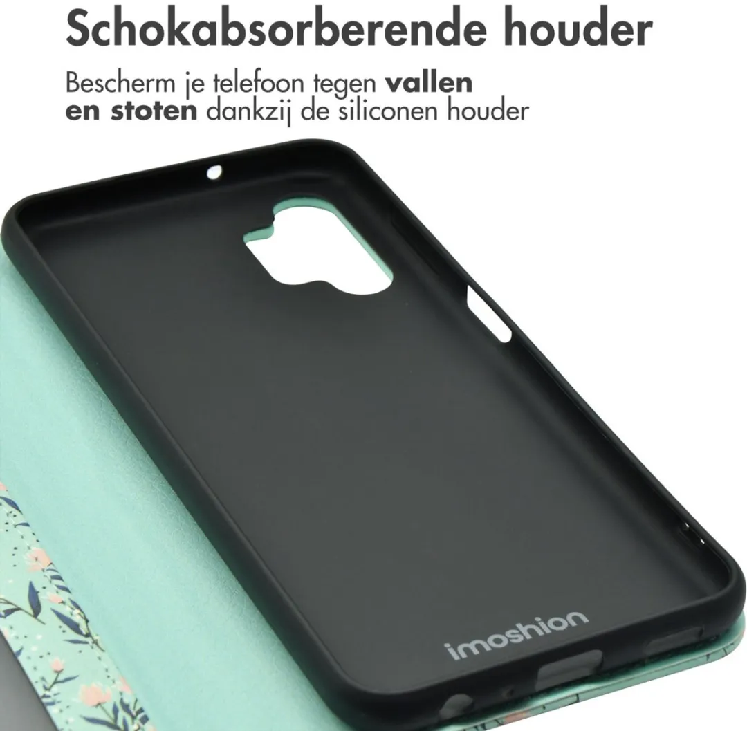 Imoshion Galaxy A13 Hoesje Blue Flowers - 3 Pasjes