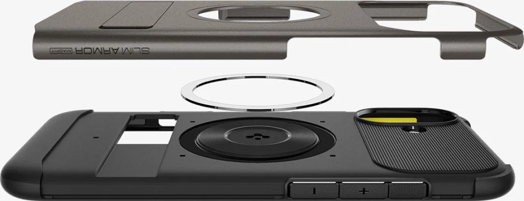 Spigen Slim Armor MagFit iPhone 16 Hoesje - Gunmetal - afbeelding 3 van 6