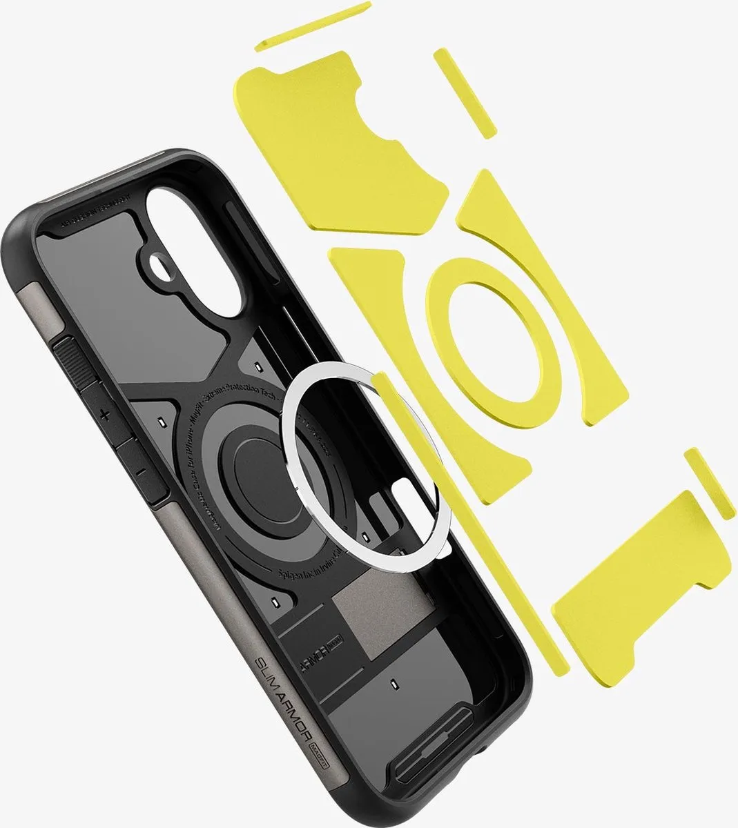 Spigen Slim Armor MagFit iPhone 16 Hoesje - Gunmetal - afbeelding 2 van 6