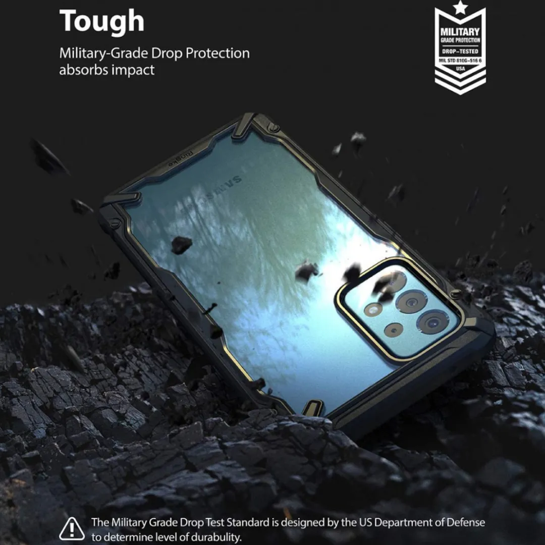 Ringke Fusion X FX517R55 Hoesje Samsung Galaxy A52/A52S - Transparant Zwart