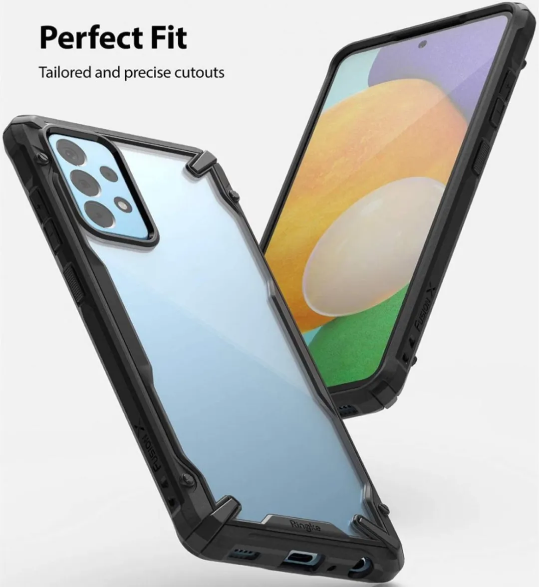 Ringke Fusion X FX517R55 Hoesje Samsung Galaxy A52/A52S - Transparant Zwart