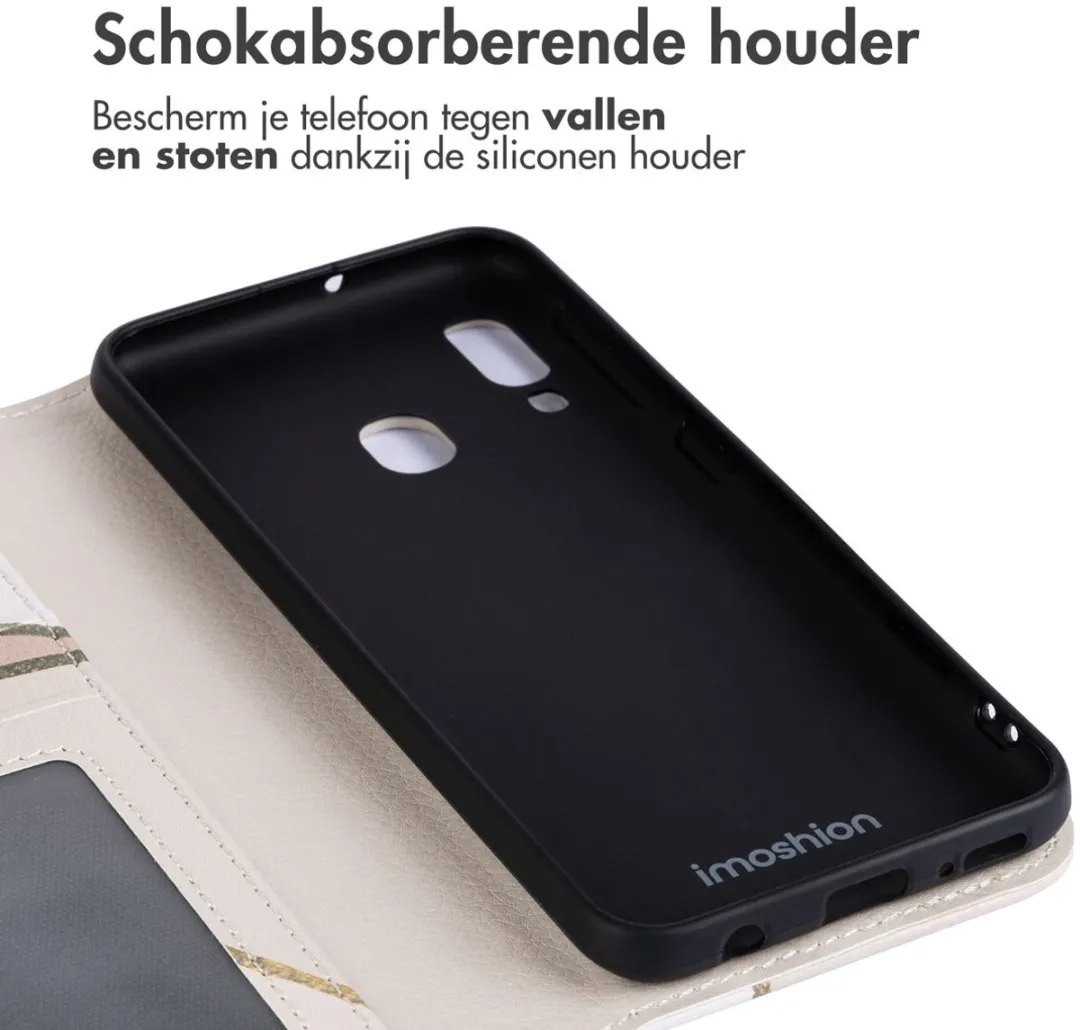 Imoshion Hoesje Samsung Galaxy A20e Beige Graphic - 3 Pasjes