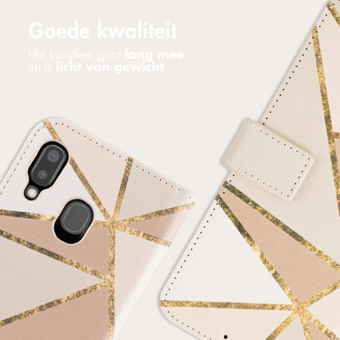 Imoshion Hoesje Samsung Galaxy A20e Beige Graphic - 3 Pasjes