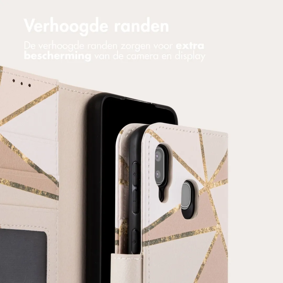 Imoshion Hoesje Samsung Galaxy A20e Beige Graphic - 3 Pasjes