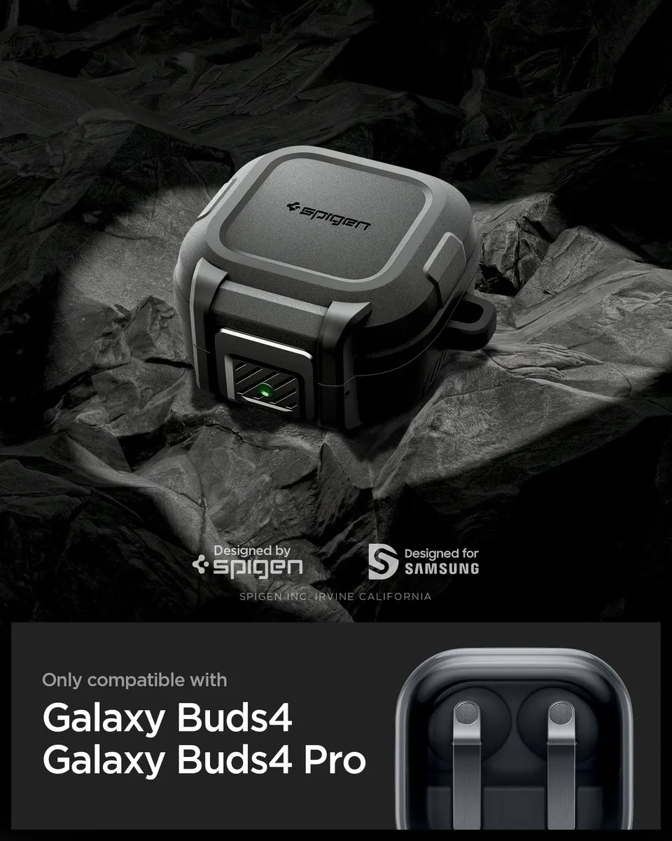 Spigen Lock Fit Matzwart Hoesje - Samsung Galaxy Buds 4 Pro/4 - 1 Stuks