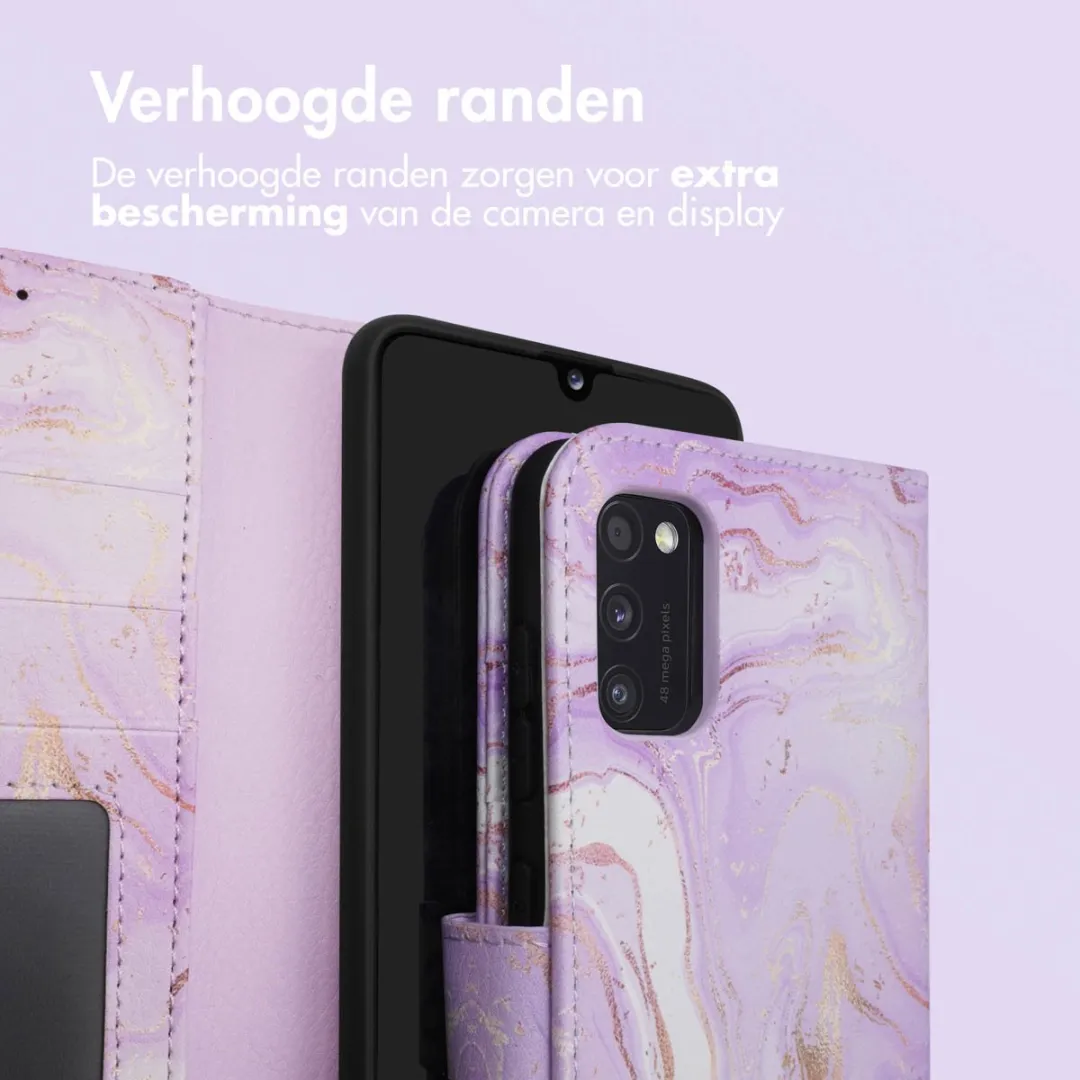Imoshion Hoesje Samsung Galaxy A41 Purple Marble - 3 Pasjes - afbeelding 6 van 6