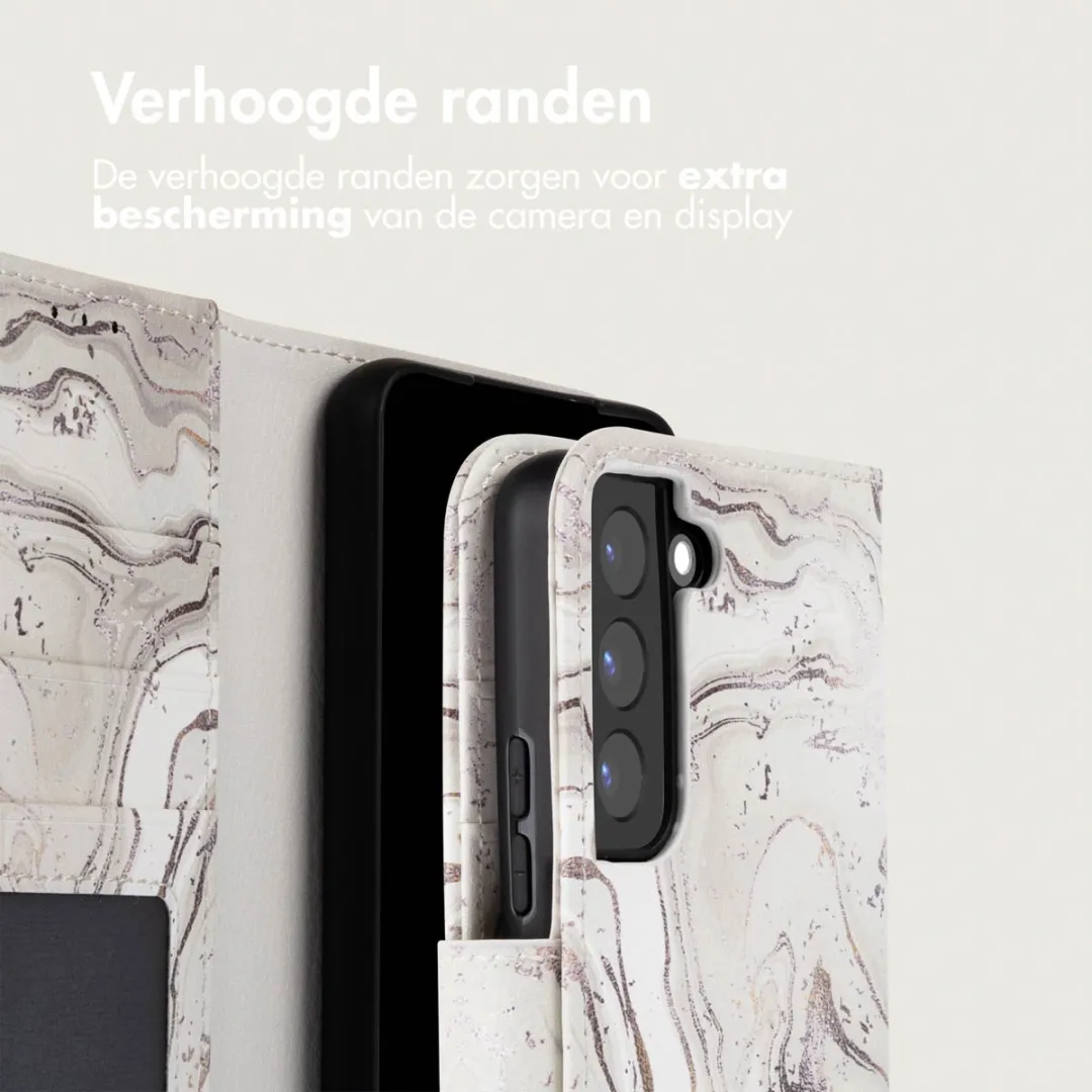 Imoshion Galaxy S22 Hoesje Sandy Marble - 3 Pasjes