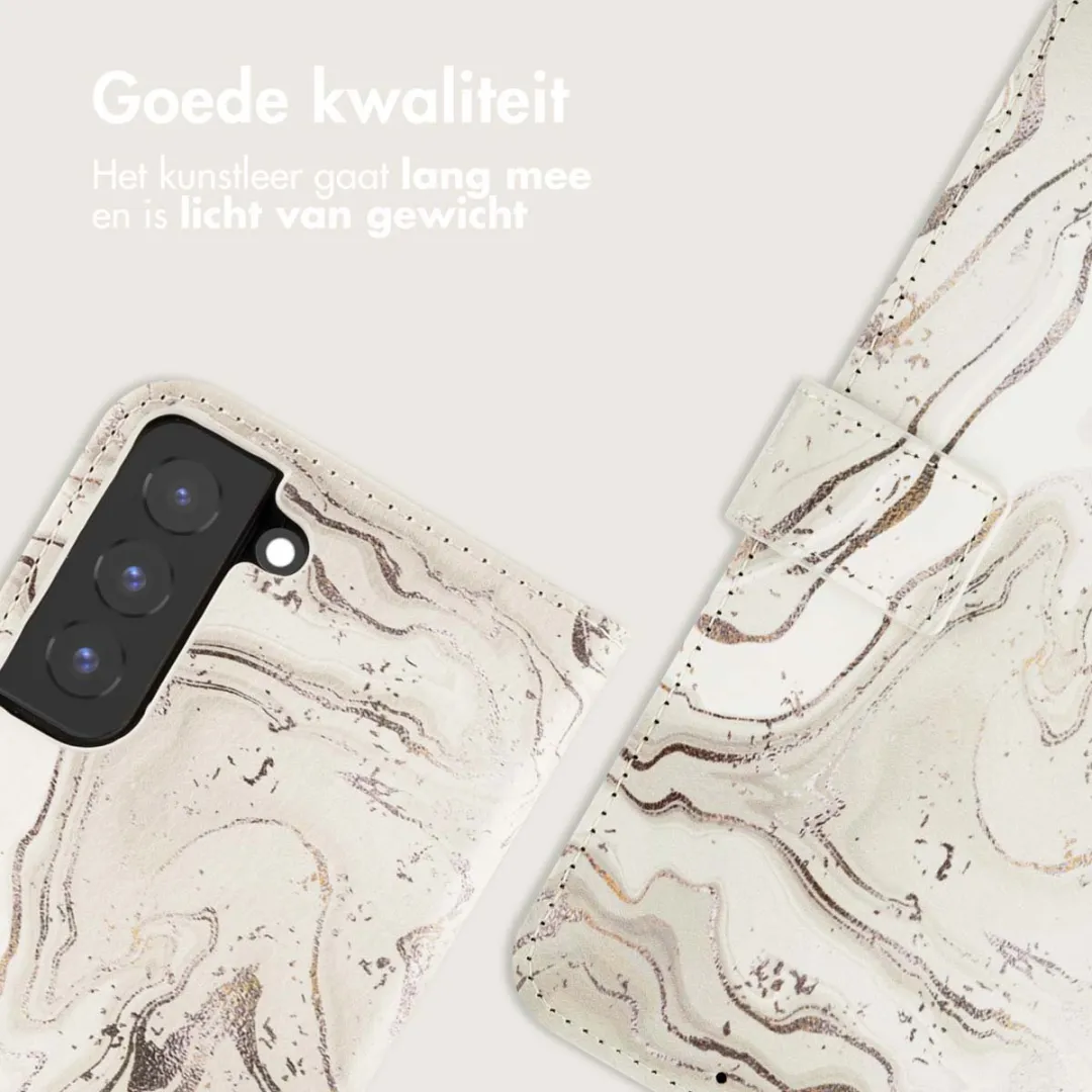 Imoshion Galaxy S22 Hoesje Sandy Marble - 3 Pasjes
