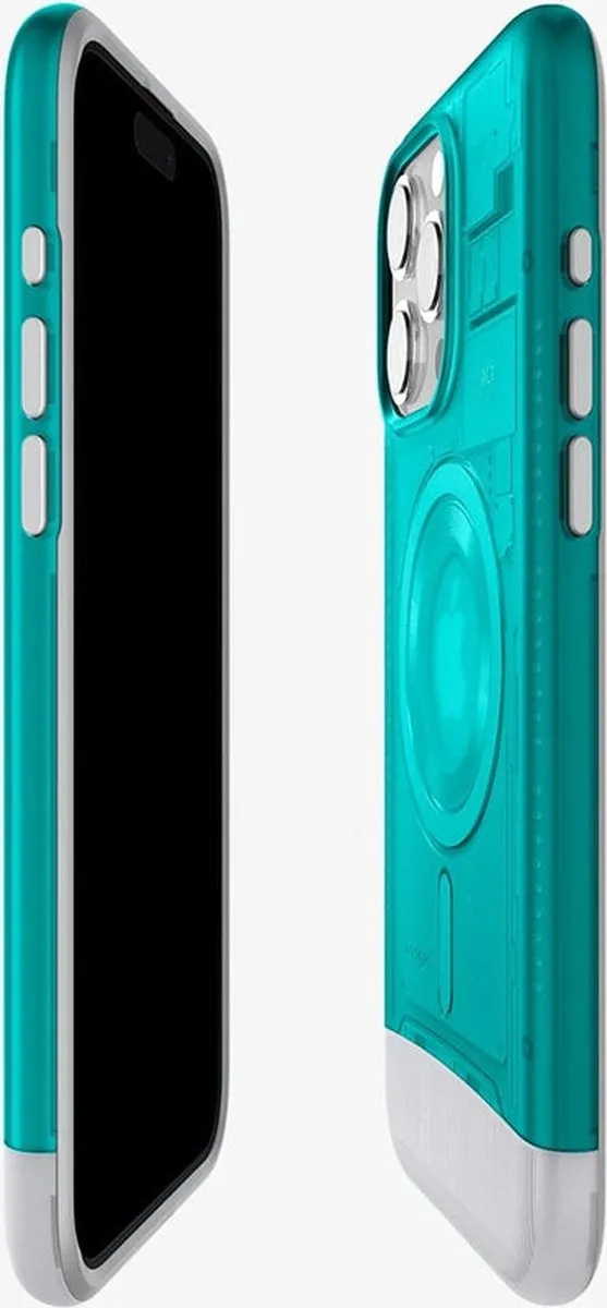 Spigen Classic C1 MagFit Hoesje iPhone 15 Pro - Blauw - afbeelding 3 van 6