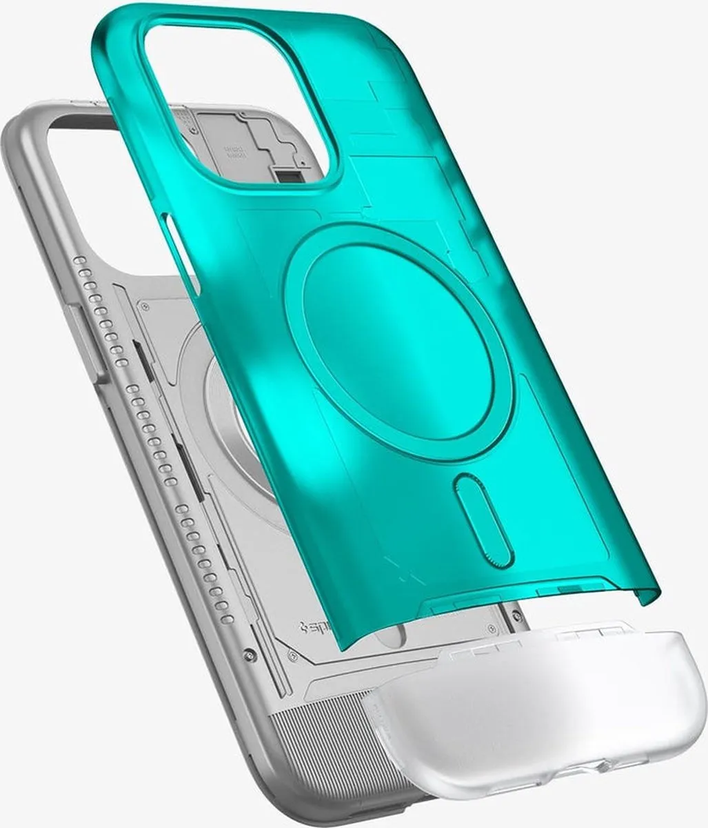 Spigen Classic C1 MagFit Hoesje iPhone 15 Pro - Blauw - afbeelding 4 van 6