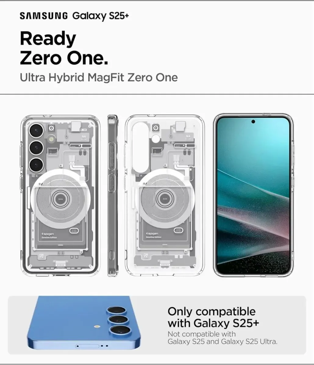 Spigen Ultra Hybrid MagFit Hoesje - Samsung Galaxy S25 Plus - Wit