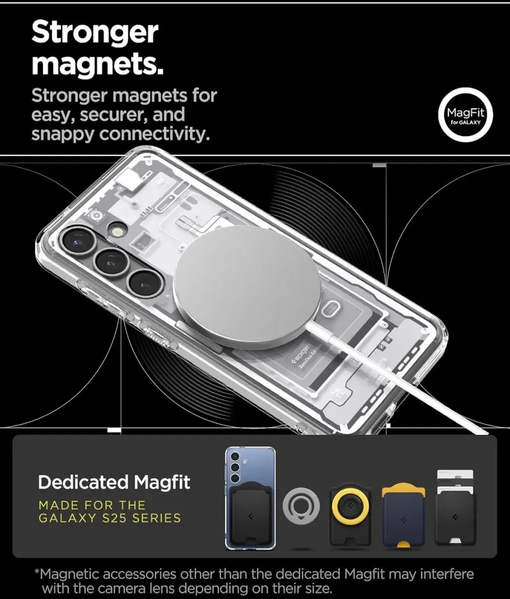 Spigen Ultra Hybrid MagFit Hoesje - Samsung Galaxy S25 Plus - Wit - afbeelding 6 van 6