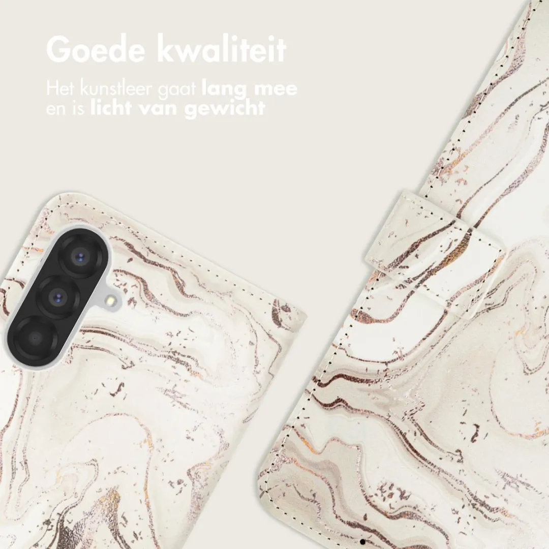 Imoshion Galaxy A36 Bookcase Hoesje - Sandy Marble - 3 Pasjes